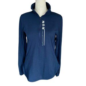 Under Armour Run women's S blue long sleeve fitted collared quarter zip pullover